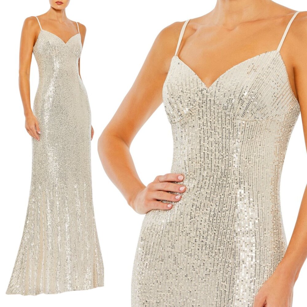 Mac Duggal 11276 Size 4 Sweetheart Neckline Spaghetti Strap Long Gown Maxi Dress
